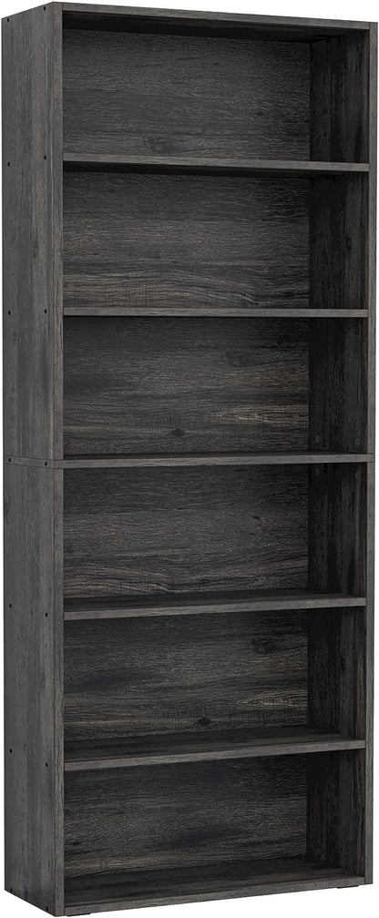 IRONCK Bookshelves and Bookcases Floor Standing 6 Tier Display Storage Shelves 70in Tall Bookcase Home Decor Furniture for Home Office, Living Room, Bed Room