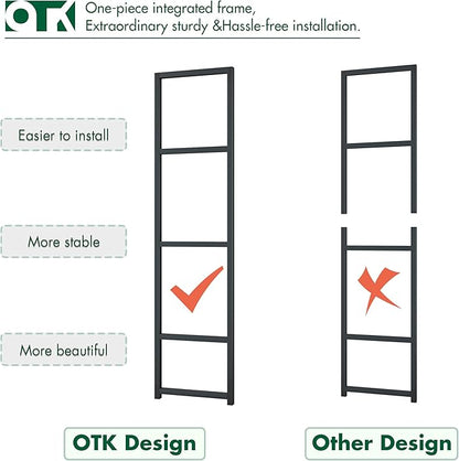 OTK 4 Tier Bookshelf, Tall Bookcase, Office Shelf Storage Organizer, Modern Book Shelf for Living Room, Bedroom, and Home Office, Vintage