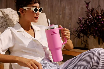 STANLEY Quencher H2.0 Flow State Tumbler, 64 oz, Blue Sky | Handle and Straw | 3-Position Lid | Large Capacity for Travel & Sports| Insulated Stainless Steel Cup | BPA-Free
