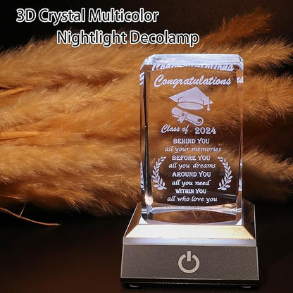 Movdyka Graduation Gifts for Her Him 2026 Unique - 3D Layser Engraved Class of 2026 with Base, High School College Graduation Gift Ideas for Women Men Girls Daughter Son Unisex