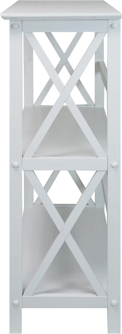 Casual Home 3-Shelf Montego Bookcase, White