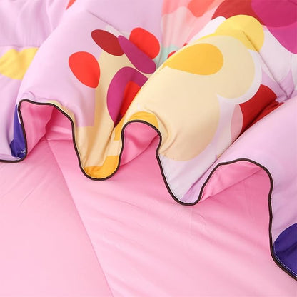 ENCOFT Pink Twin Comforter Set for Girls 3 Piece Colorful Bubbles Bedding Set Color Comfortable and Breathable for Teens and Adults All season with 1 Comforter and 2 Pillowcases