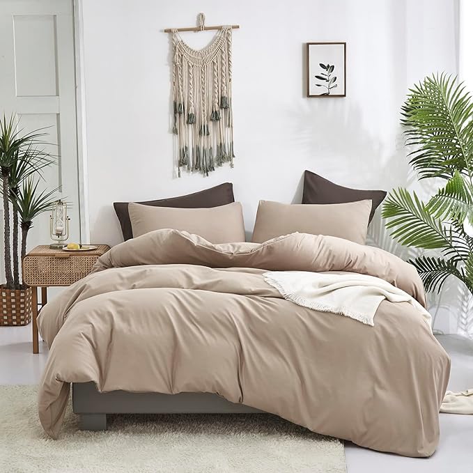 Deep Champagne Comforter Set Dark Champagne Bedding Set Solid Champagne Comforter Set Women Soft Champagne Bedding Men Breathable Comforter Set Khaki Bed Set, Cal King (104" X 96" )