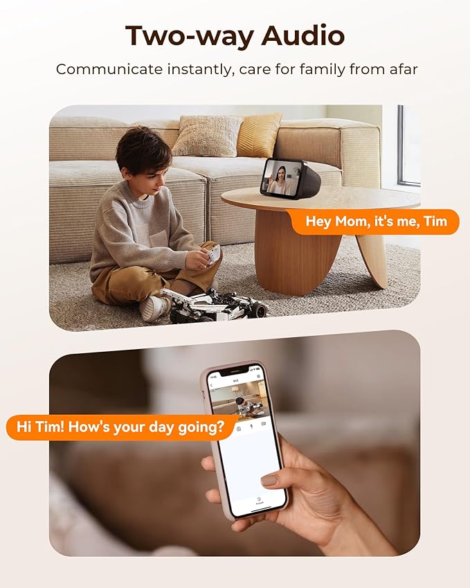 FOSCAM Home Security Camera R4S 4MP WiFi IP Camera,Wireless Baby Monitor with AI Human Detection Sound Detection 33ft Night Vision 2 Way Audio Camera Compatible with Alexa Black