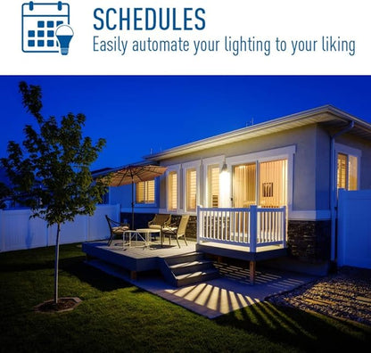 Cree Lighting Connected Max Smart Led Bulb Par38 Outdoor Flood Tunable White + Color Changing, 2.4 Ghz, Compatible with Alexa and Google Home, No Hub Required, Bluetooth + WiFi, Pack of 4