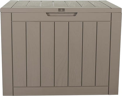 BTEXPERT Set of 5, Indoor Outdoor Storage Box, 30 Gallon Resin Deck Container for Package Delivery Patio Furniture Cushions Garden Tools Pool Sports Equipment UV Resistant Waterproof Lockable