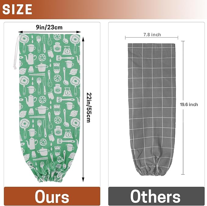 SWISSELITE 2Pcs Plastic Bag Holder, Reusable Plastic Bag Organizer | Wall Mount, Large Grocery Bag Storage Dispenser, 22x9 IN