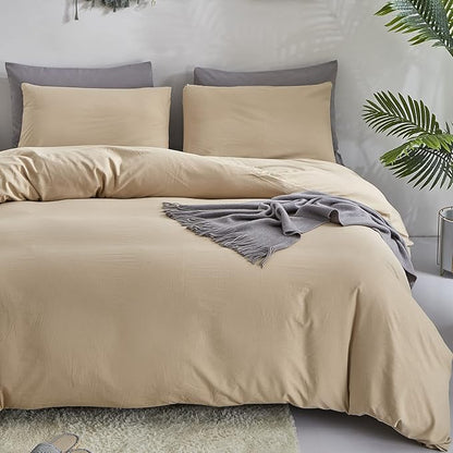 Champagne Comforter Set Cal King Solid Champagne Bedding Set Lightweight Women Soft Champagne Blanket 3 PCs Durable Light Khaki Colored Comforter Set Cal King Breathable Bed Comforter Set