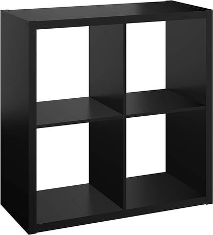 ClosetMaid 4556 Decorative Open Back 4-Cube Storage Organizer, Black