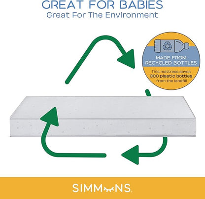 Delta Children Heartland 4-in-1 Convertible Crib, Black + Twinkle Galaxy Crib and Toddler Mattress (Bundle)
