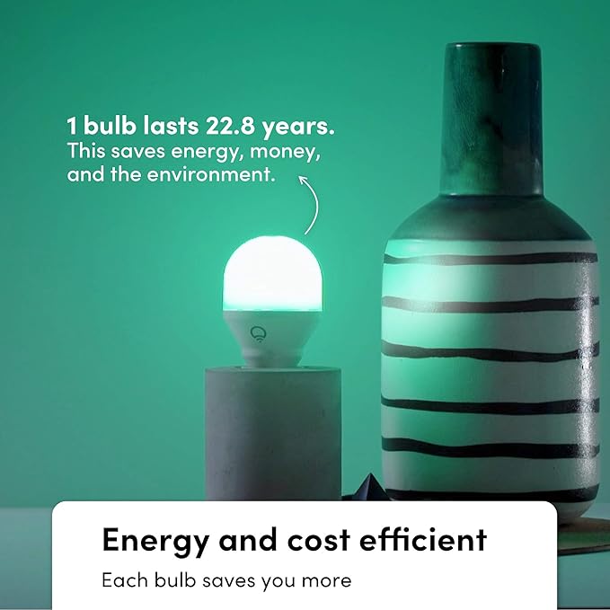LIFX Color A19 800 lumens, Billions of Colors and Whites, Wi-Fi Smart LED Light Bulb, No Bridge Required, Works with Alexa, Hey Google, HomeKit and Siri (2-Pack)