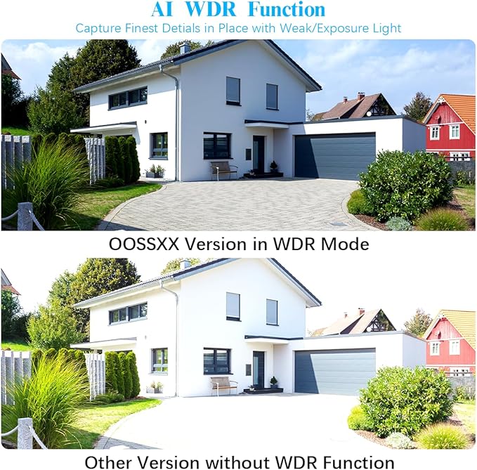 (Dual Antennas for WiFi Enhanced & 60 Days Storage) AI Human Detected 2K 3.0MP Wireless Security Camera System,OOSSXX 10 Channel NVR HD Outdoor Home Surveillance WiFi Cameras Systems