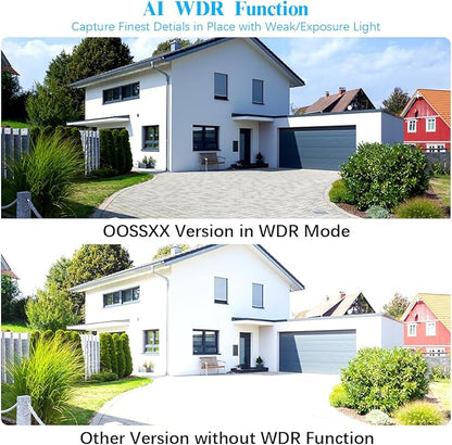 (All-in-One Monitor) 2-Antennas Enchance Outdoor Security Camera System Wireless with Monitor WiFi Home Surveillance System 3.0MP Video Surveillance