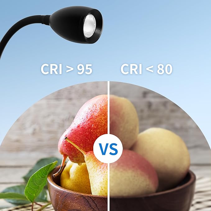 chiphy LED Desk Lamp with Clamp, Clip-on Book Reading Light, Rechargeable Portable Workbench Light with 5 Dimmable Brightness 4 Color Modes Touch Control for Home Office Desk Dorm