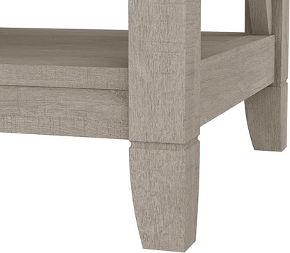 Bush Furniture Key West Tall 5 Shelf Bookcase in Washed Gray