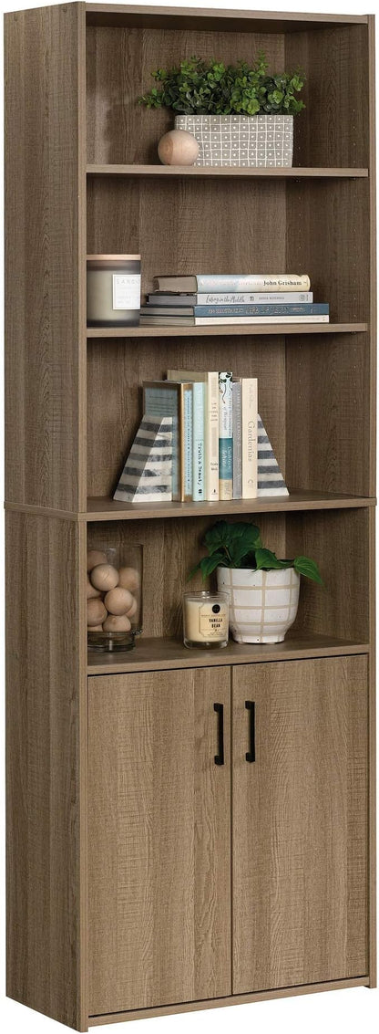 Sauder Beginnings Bookcase With Doors/ Book shelf, Summer Oak finish
