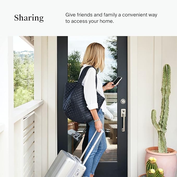 Level Lock Smart Lock - World's Smallest Smart Lock - Level App for iOS & Android - Works with Apple Home (Satin Nickel)