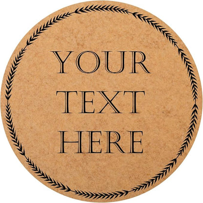 100-1000 Pcs Kraft Custom Sticker Labels Round Customized Labels Wreath Designs Personalized Stickers for Food Jars Gift Essential Oil Bottles Storage Bins(Kraft Paper 5)