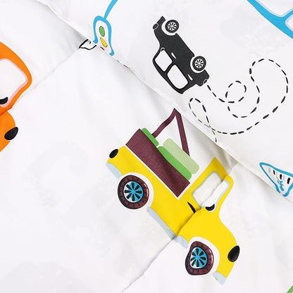 Utopia Bedding All Season Car Comforter Set with 2 Pillow Cases, 3 Piece Soft Brushed Microfiber Kids Bedding Set for Boys/Girls, Machine Washable (Twin, Pack of 6)