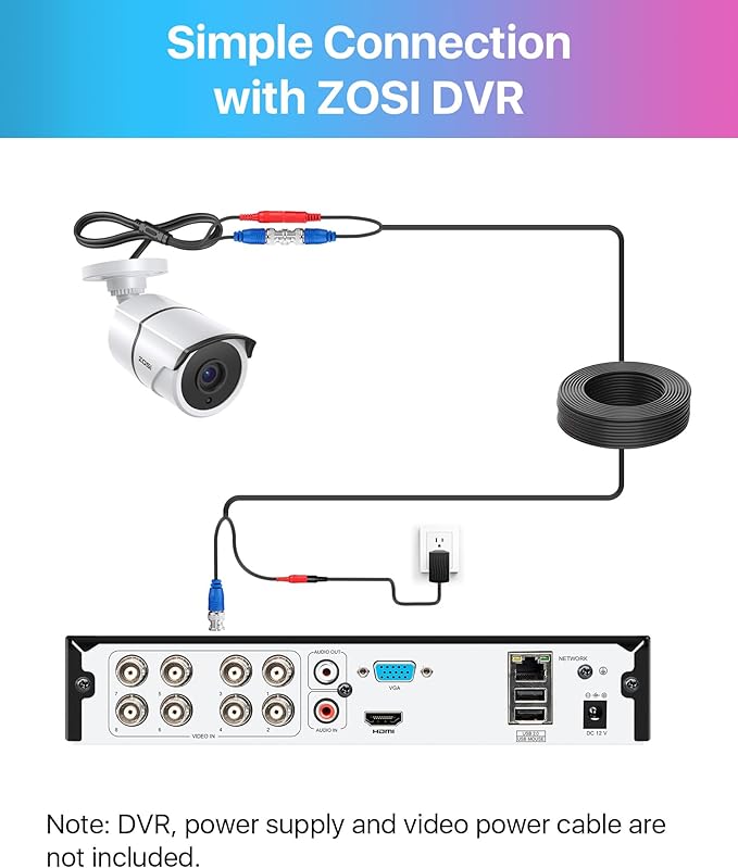 ZOSI 4PACK 1920TVL 1080P HD TVI Security Cameras 120ft Night Vision CCTV Cameras Home Security Day/Night Waterproof Camera for 720P,1080P,5MP,4K HD-TVI Analog DVR Systems