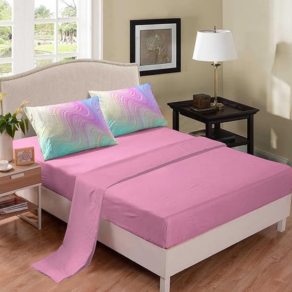 Bodhi Twin Size Comforter Set for Girls,5 PCS Bed in A Bag Girls Pink Bedding Comforter Sheet Set for Kids,Girls Bedding Set,twin size bed set for girls