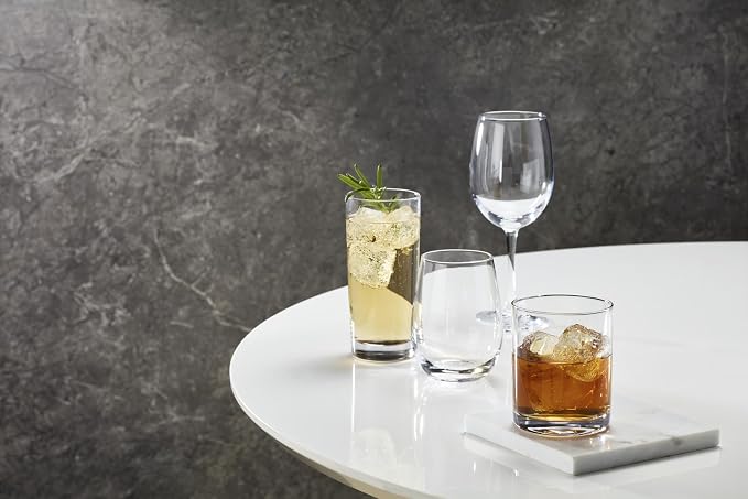 Oneida 896425 5 Oclock Stemless Wine Glasses, Set Of 4
