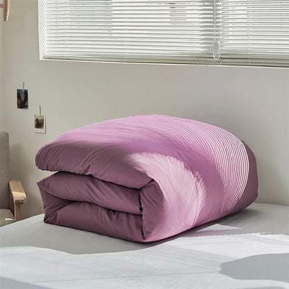 Purple Comforter Set King Grape Color Bedding Set 3 Pieces Solid Purple Comforter Set Hotel Quality Lightweight Women Comforter Set King Breathable Purple Bed Comforter Set King