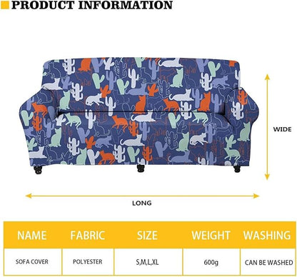 FKELYI Green Christmas Tree Sofa Slipcover Comfortable Sofa Couch Cover with Elastic Bottom Stretch Furniture Protector for Indoor S