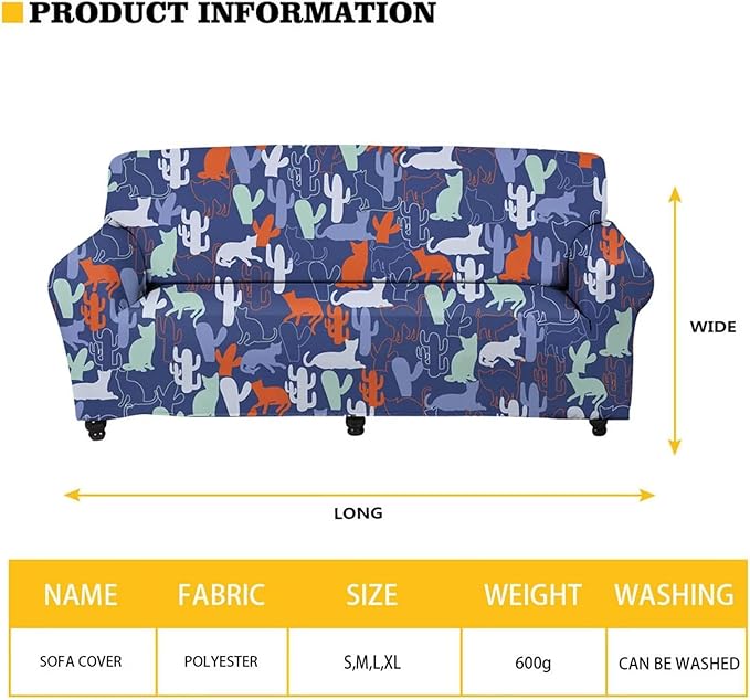 FKELYI Christmas Snow Sofa Slipcover Stretch Sofa Couch Cover for Living Room Non-Slip Furniture Protector Washable Sofa Slipcovers L