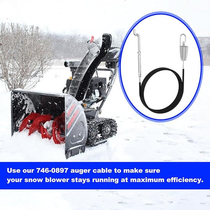 946-0897 Snowblower Drive Cable for Craftsman Cub-Cadet Yard-Machine MTD Troy-Bilt Ryobi Snow Blowers/Snow Thrower Replace 746-0897 746-0897A 946-0897A 677-0424 Auger Control Cable