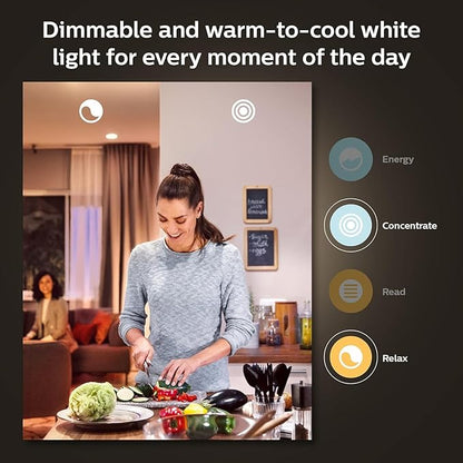 Philips Hue Smart 40W B39 Candle-Shaped LED Bulb - White Ambiance Warm-to-Cool White Light - 1 Pack - 450LM - E12 - Indoor - Control with Hue App - Works with Alexa, Google Assistant and Apple Homekit