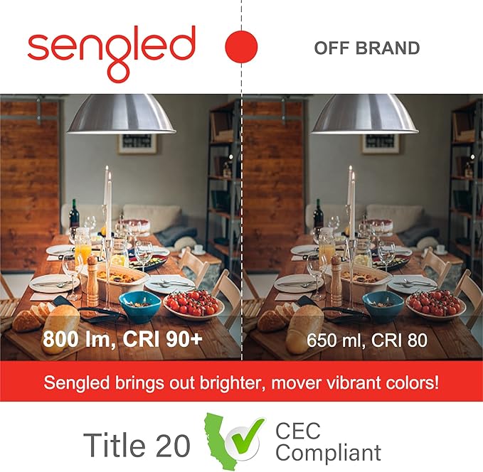 Sengled Alexa Light Bulb, WiFi Light Bulbs No Hub Required, Smart Bulbs that Work with Alexa, Google Home, Dimmable Smart LED Bulb, A19 Soft White (2700K), 800LM 60W Equivalent, 1 Pack