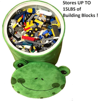 Storl Organizer Storage Stool for Toy and Cloth and Kids Stool (Cow, 12Wx13H)