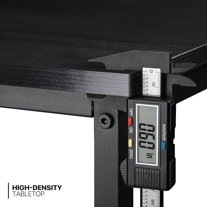 MoNiBloom Writing Computer Desk 40", Simple Home Office Gaming Desk with Storage Bag, Space Saving Table - Black