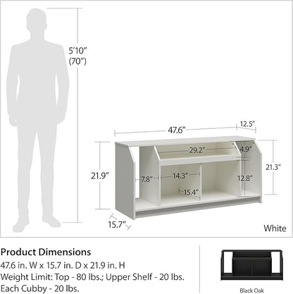 Ameriwood Home The Loft Stand for TVs up to 59”, Black Oak