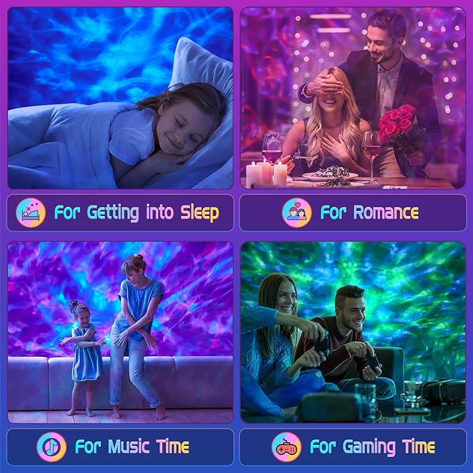 ONEFIRE Galaxy Projector, White Noise Night Light Projector for Bedroom, Bluetooth Music Ceiling Projector Room Lights, Remote Timer Galaxy Light Skyligh,Star Lights Projector for Kids Teen Girl Gifts