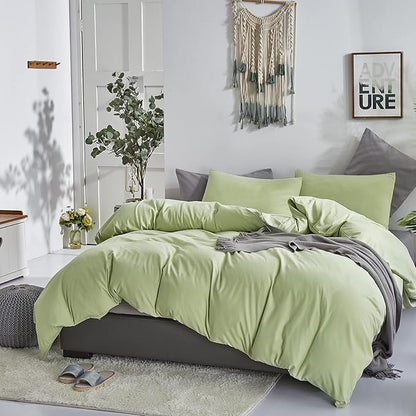 Sage Green Comforter Set Full Solid Green Bedding Set Lightweight Women Soft Light Mint Green Blanket 3 PCs Durable Full Size Comforter Set Men Sage Green Breathable Bed Comforter Set