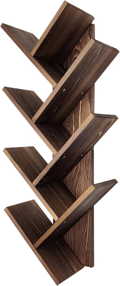 Tree Bookshelf 7-Tier | Wall Bookshelf | Book Organizer | Solid Wood Bookshelf for Kids | Floating Bookshelf Organizer