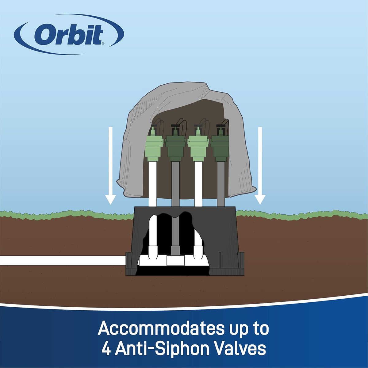 Orbit 53016 Granite Resin Rock Box Sprinkler Valve Cover