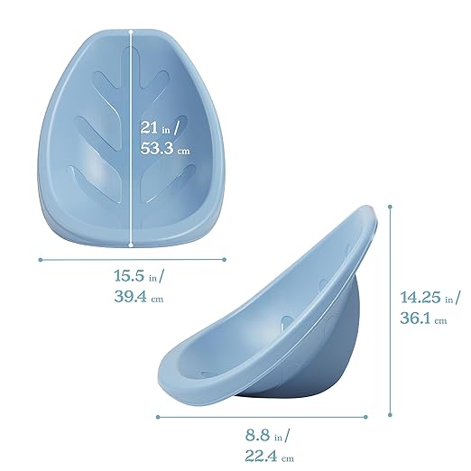 ECR4Kids Leaf Floor Seat, Rocker Chair, Powder Blue, 6-Piece
