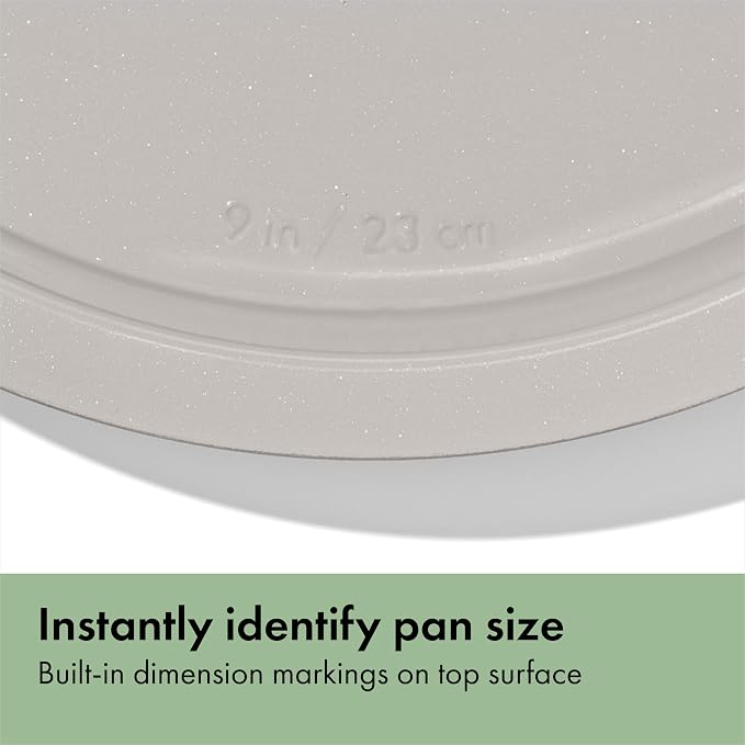 OXO Good Grips Non-Stick Pro Ceramic Coated Metal Bakeware Cake Pan — 9 in Round — Basil, Round Baking Pan for Layered Cakes