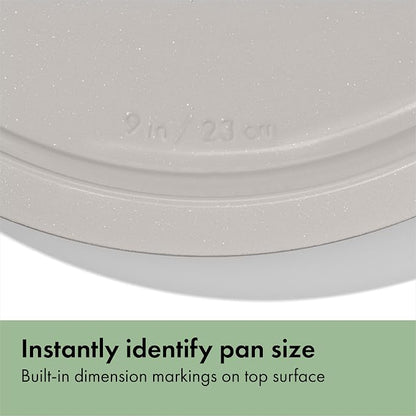 OXO Good Grips Non-Stick Pro Ceramic Coated Metal Bakeware Cake Pan — 9 in Round — Basil, Round Baking Pan for Layered Cakes