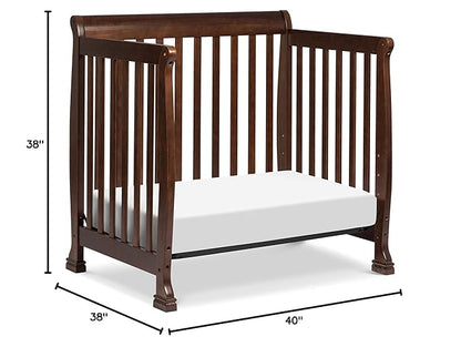 DaVinci Kalani 4-in-1 Convertible Mini Crib in Espresso | Greenguard Gold Certified