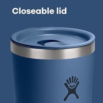 Hydro Flask All Around Tumbler Press-In Lid, Insulated Travel Mug, Stainless Steel Coffee Cup 20 Oz Tonal Black