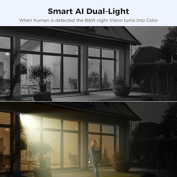 Hiseeu 3K Wired Outdoor Security Camera System with Audio,5MP 8CH Surveillance DVR,8 X5MP IP66 Weatherproof Cameras & 1TB HDD,Dual Light,Human/Vehicle Detection,Smart Playback for Home Security