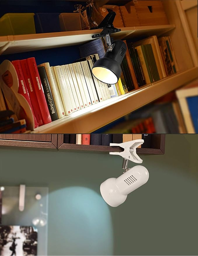 LED Clamp Work Lamp, 5W 360° Rotatable Head, Ultra Bright Work Bench Light, Desk Lamp with Clip,3 Color Temperature Modes, 4.9ft Plug & Play Cord (White)…
