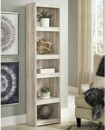 Signature Design by Ashley Bellaby Farmhouse Pier with 3 Adjustable Shelves, Whitewash