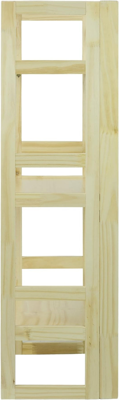 Casual Home 3-Shelf Folding Student Bookcase (20.75" Wide)-Natural