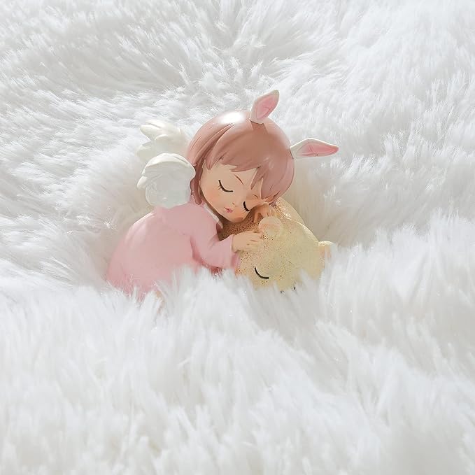 Super Soft Fluffy Shaggy Rugs 3x5 Feet for Living Room Bedroom, Fuzzy Plush Area Rugs for Girls Kids Room Nursery Home Decor, Furry Dorm Rug Cute Non-Slip Indoor Floor Carpet, Cream White