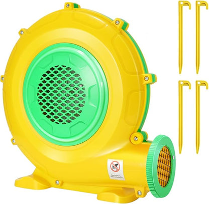 Bounce House Blower, 1100W 1.47HP Commercial Air Blower with Double-sided Fan Blade Design, Strong Wind and Great Heat Dissipation Properties for Large Bouncy Castle, Jump Slides, Arch